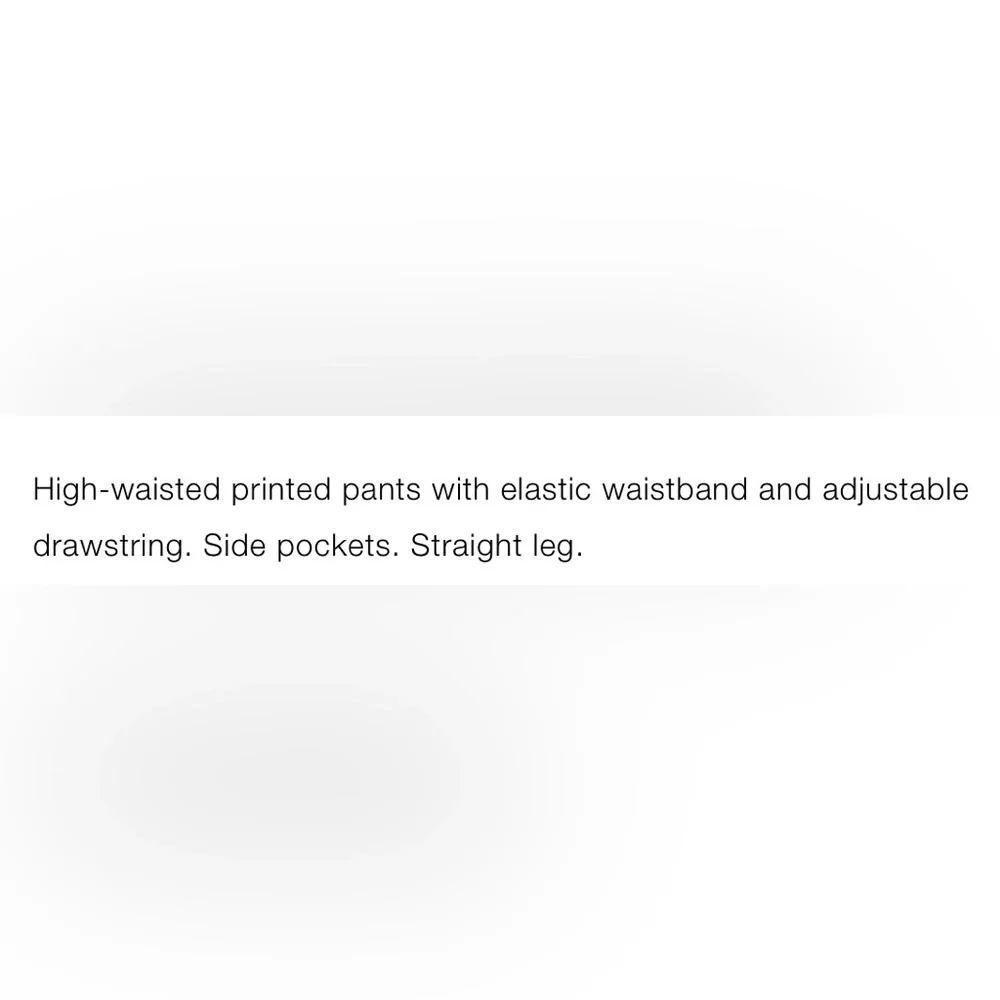 NWT Zara High Waist Printed Pants Size Small - Picture 5 of 5